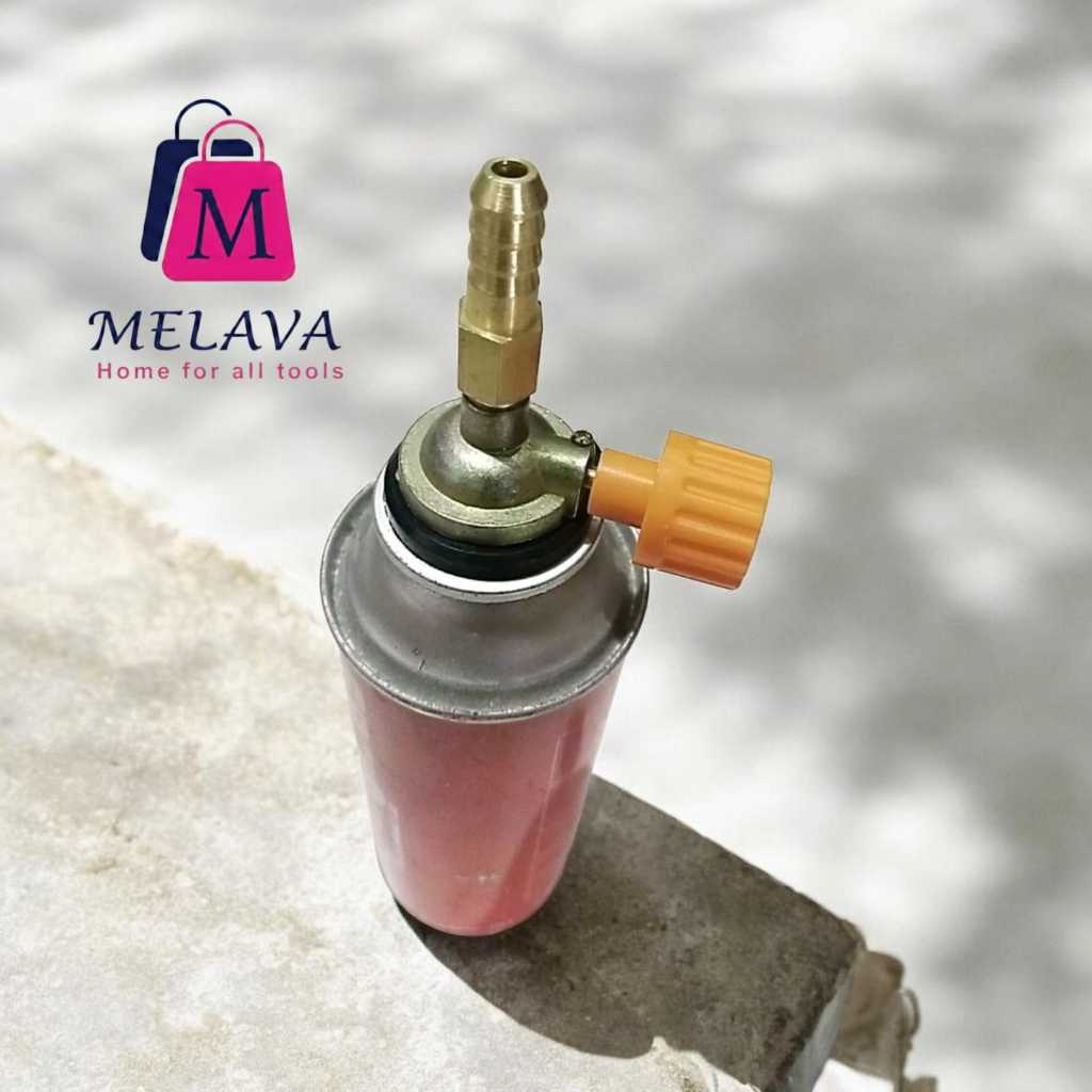 REFILL KRAN Konektor Gas kaleng Portable untuk isi ulang menggunakan selang kompor gas