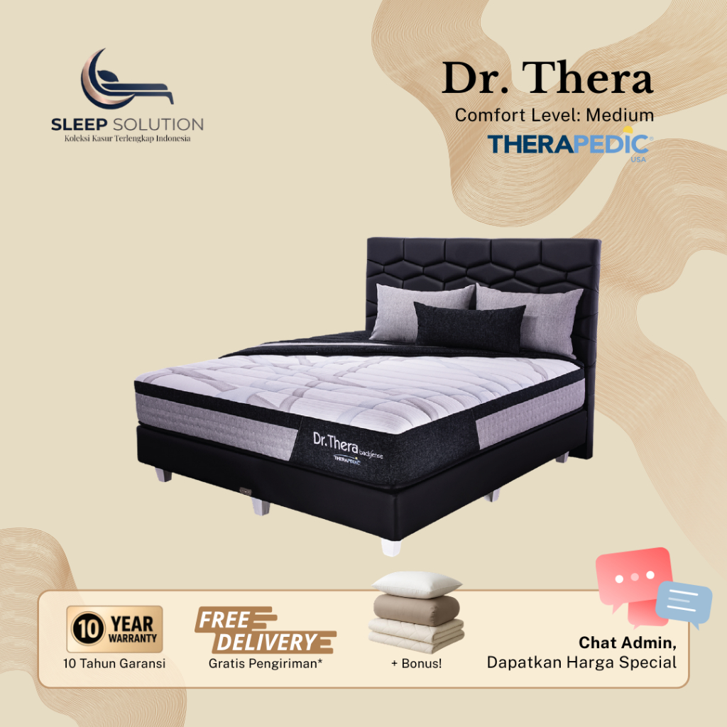 THERAPEDIC DR.THERA I Kasur Spring Bed | Matras Premium | 100x200, 120x200, 160x200, 180x200, 200x20