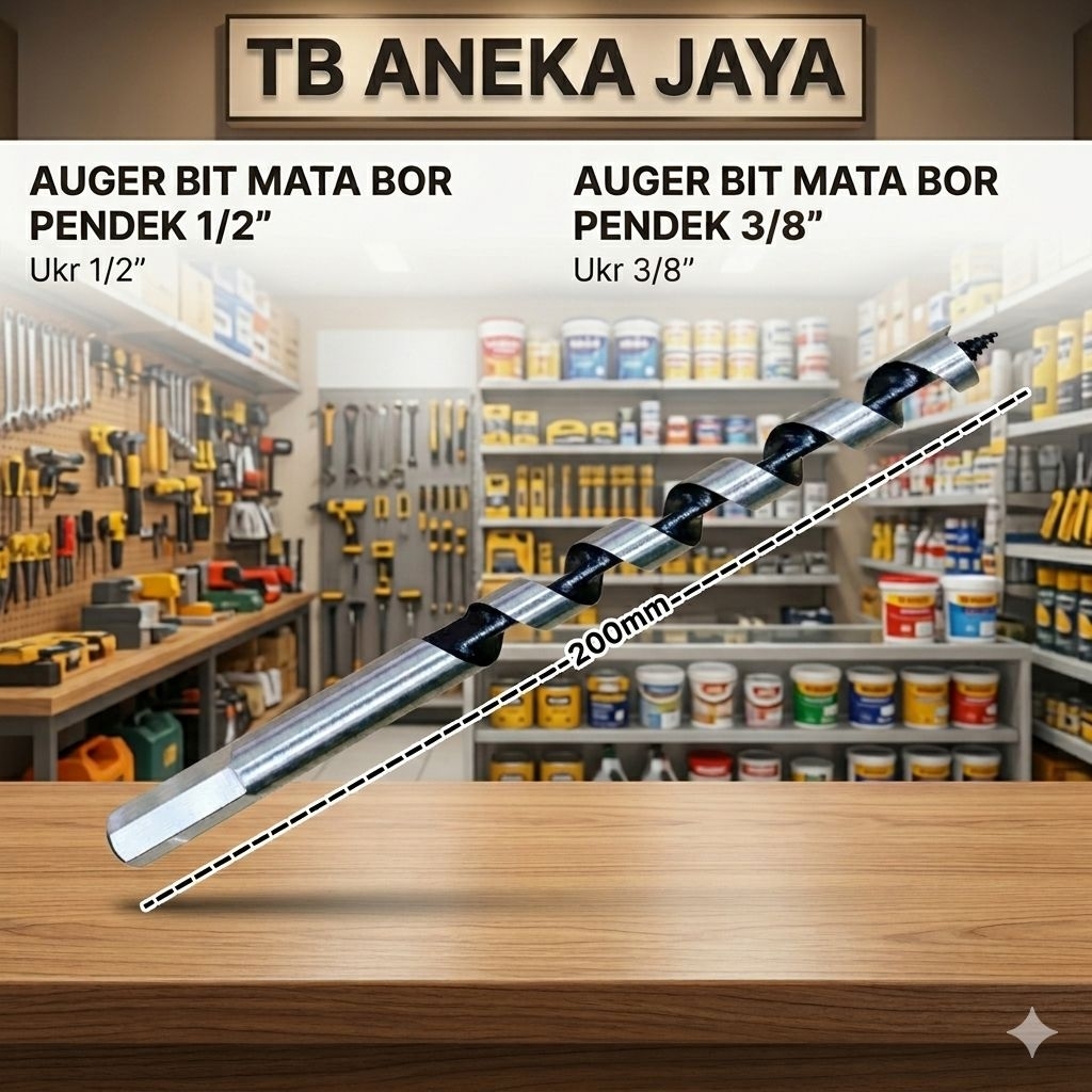 Mata Bor Kayu Spiral / Mata Bor Ulir / Mata Bor Kayu Auger Bit