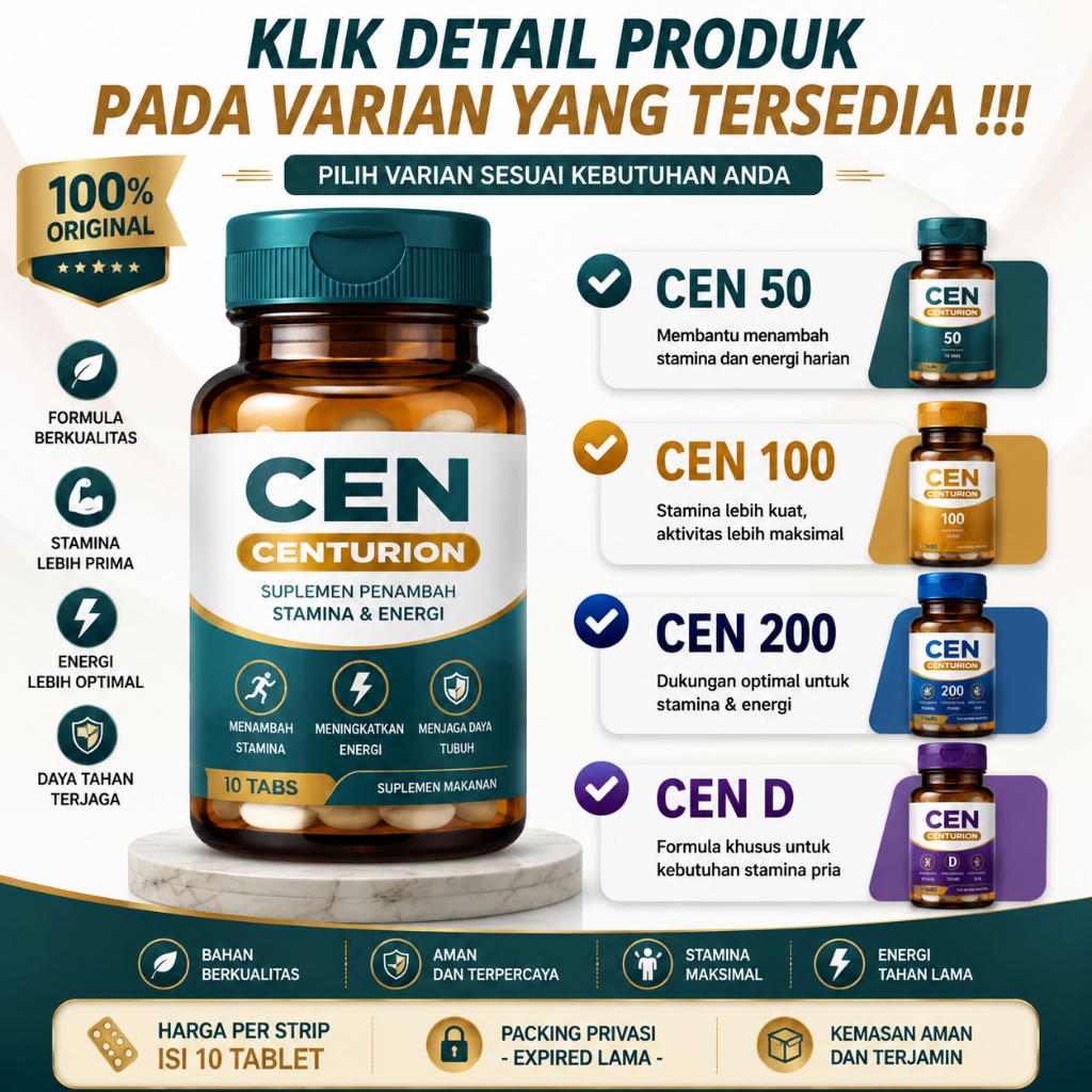 CEN MULTIVITAMIN FORCE DAN SUPLEMEN PRIA BY CENTURION PER STRIP ISI 10