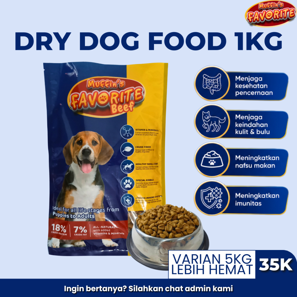 Favorite 1Kg Makanan Anjing Dry Dog Food