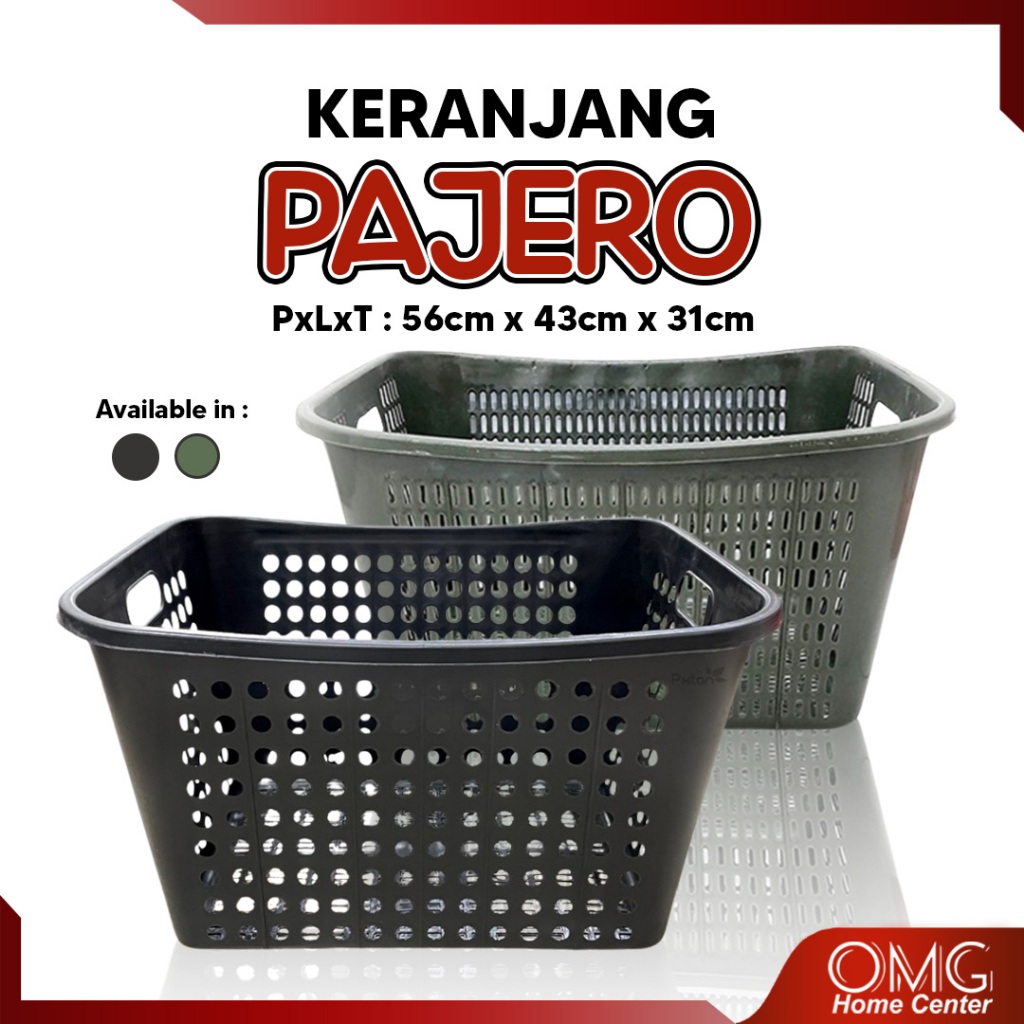 KERANJANG PAJERO / Keranjang Plastik Serbaguna Baju Kotor Laundry / Keranjang Mandi Pakaian Anak / K