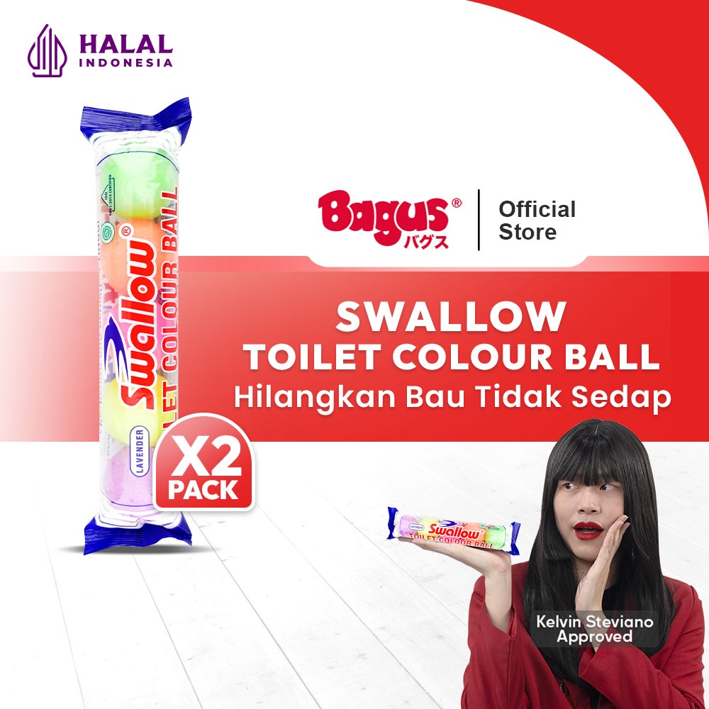 [Twin Pack] Swallow Kamper Toilet Color Ball 2 Packs (5 Pcs/Pack) -  Mencegah Ngengat dan Penjamuran
