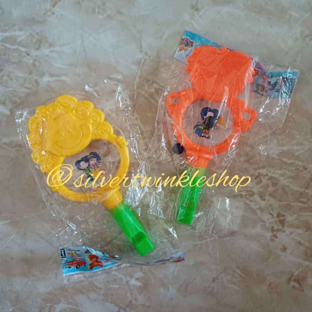 Mainan edukasi anak rattle genggaman bayi baby tongkat stik stick gendang gendangan peluit pluit pri