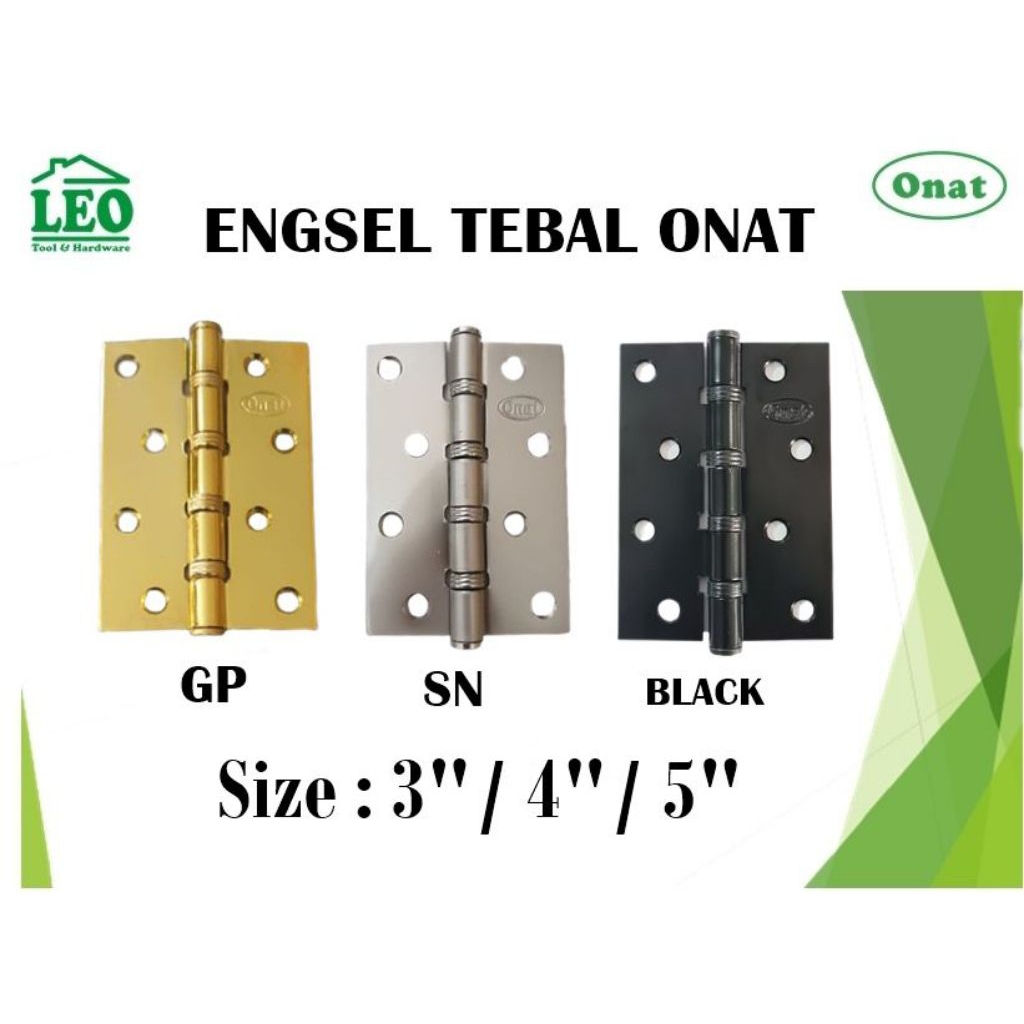 Engsel Pintu Jendela Stainless Tebal Onat