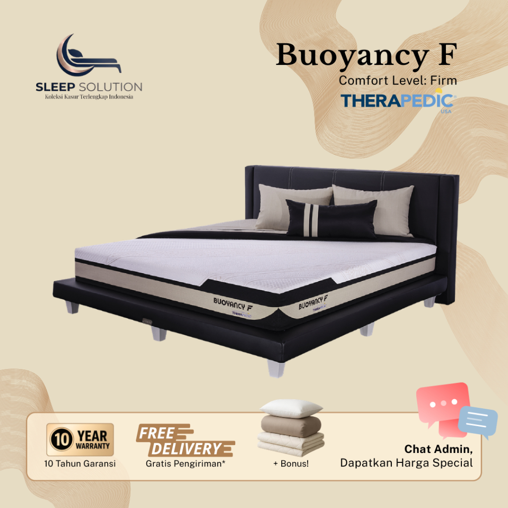 THERAPEDIC BUOYANCY F I Kasur Spring Bed | Matras Premium | 100x200, 120x200, 160x200, 180x200, 200x