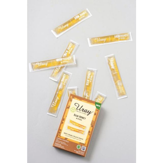 uray natural honey 10 x 12gr - madu asli uray - honey stick - madu stik isi 10 - madu uray - uray ma