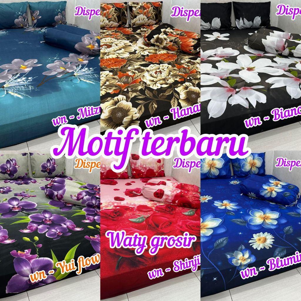 PROMO 6.6 Watygrosir motif terbaru sprei homemade anti luntur