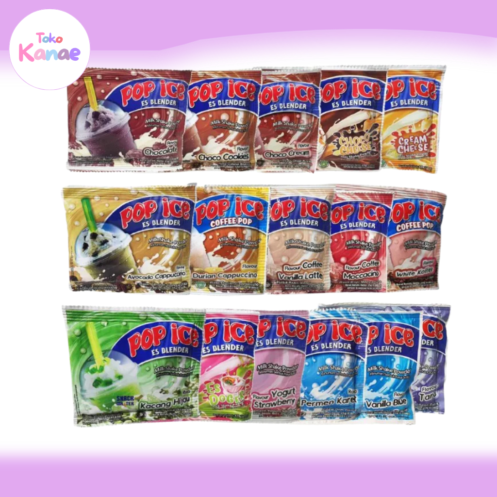 Pop Ice Minuman Bubuk Instan Aneka Rasa, 1Sachet, Praktis & Segar