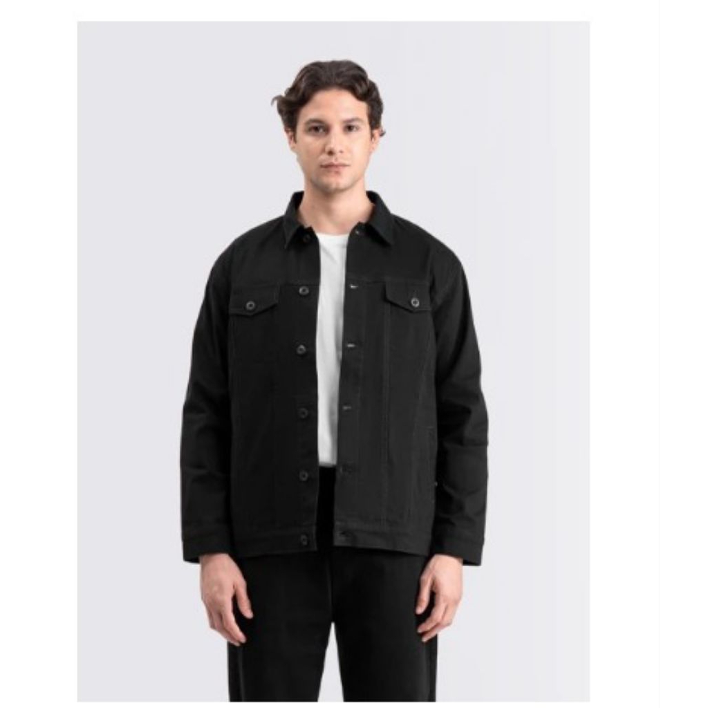 TRUCKER CANVAS JAKET BLACK
