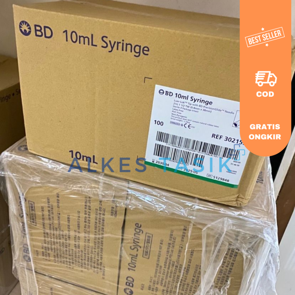 BOX Syringe / Spuit BD / Jarum Suntik BD 10ML 10CC