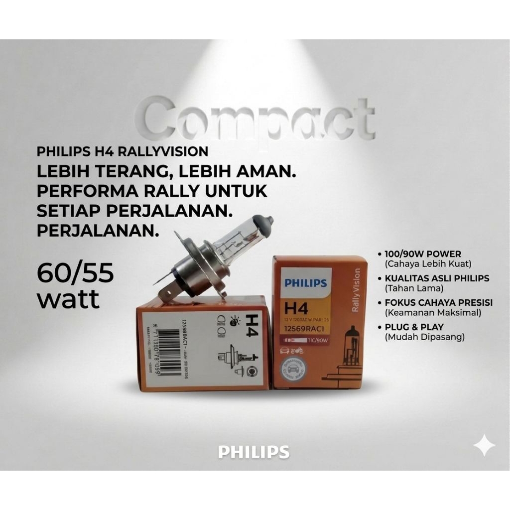 Bohlamp H4 Philips 60/55
