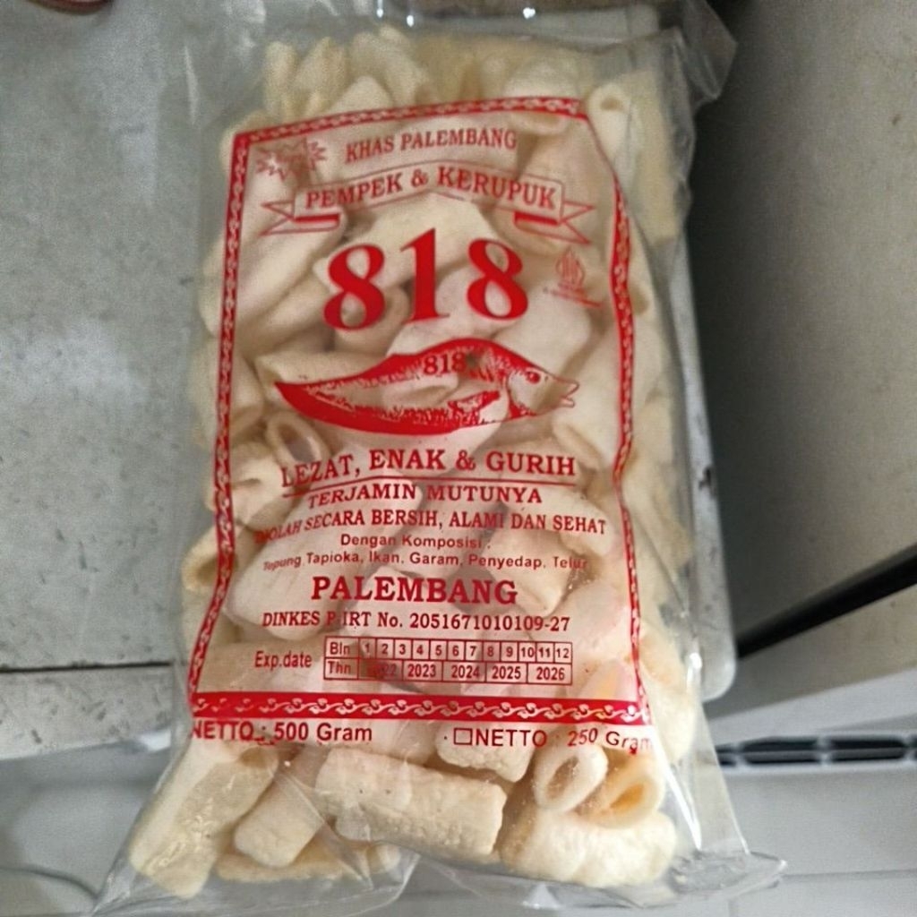 Kerupuk Ikan Super Pipa 818 Asli Palembang