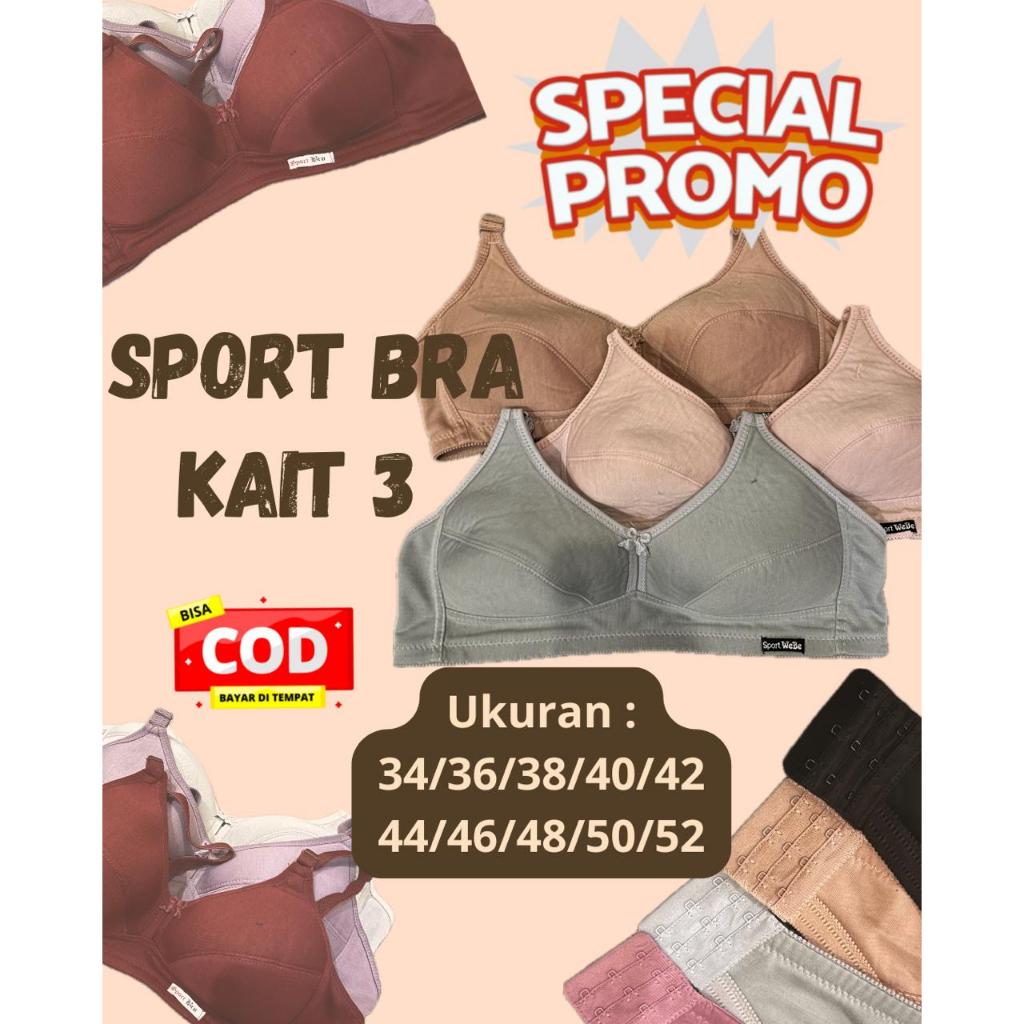 6 PCS BH bra JUMBO sport tanpa kawat/ tanpa busa KAIT 3