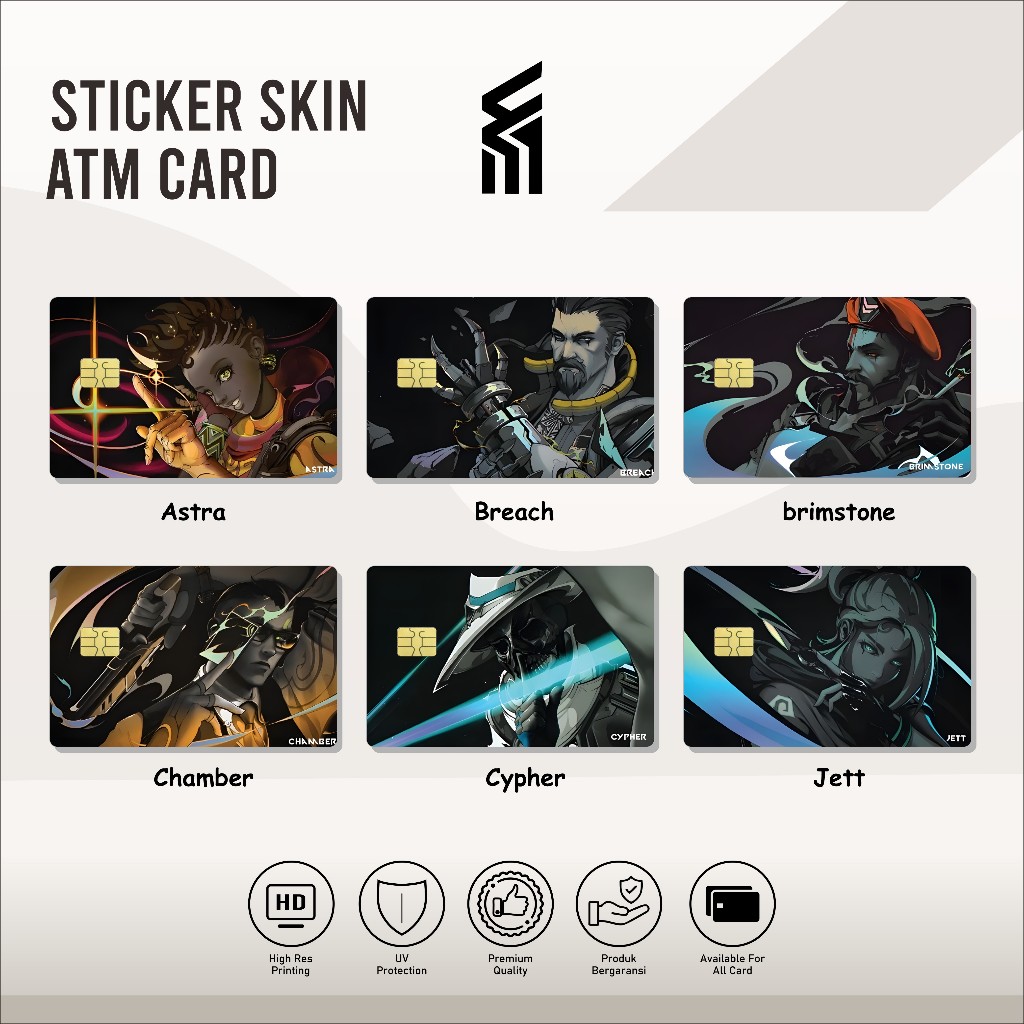 Valorant -Sticker Skin Card ATM Debit Credit Emoney Flazz E-Toll