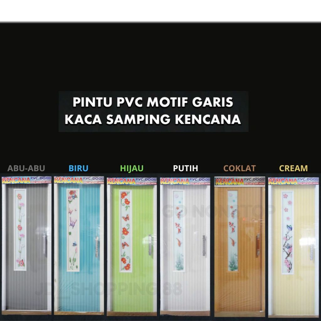 Pintu Kamar Mandi Motif Garis Modern PVC