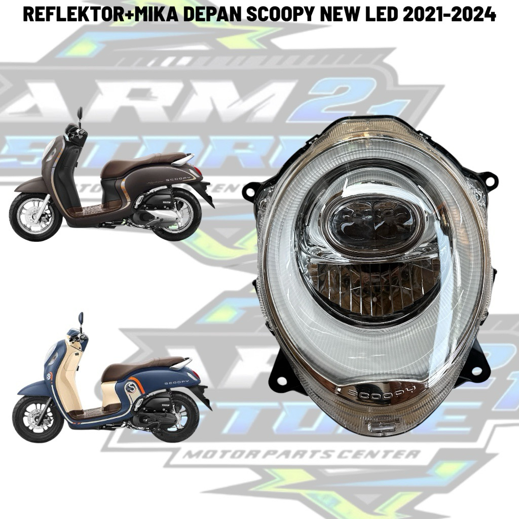 WIN- REFLEKTOR MIKA DEPAN SCOOPY NEW LED 2021-2024 / REFLEKTOR LAMPU DEPAN SCOOPY LED 2021-2024