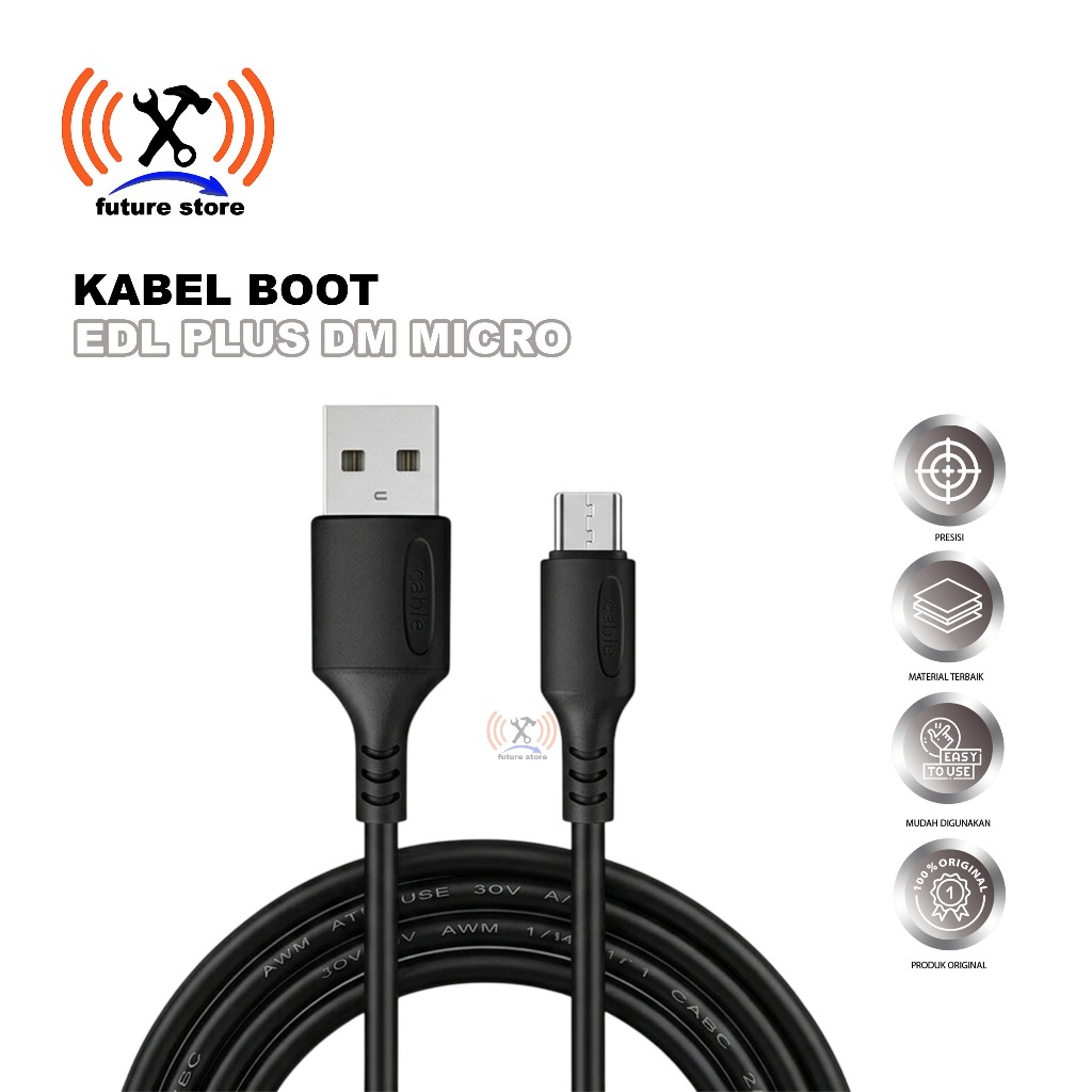 KABEL BOOT EDL PLUS DM MICRO BY STY ORIGINAL - KABEL FLASHING DAN TEST POINT UNTUK SERVICE HP ANDROI