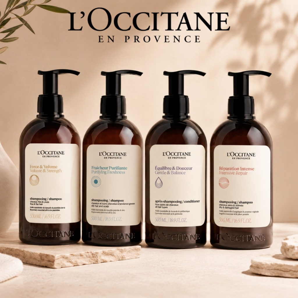 L'Occitane Volume & Strength Shampoo 500ml / L'Occitane Gentle & Balance Shampoo 500ml / L'Occitane 