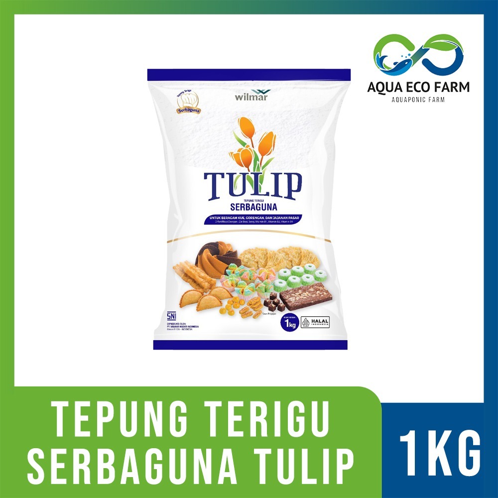 [AquaEcoFarm] Tepung Terigu Tulip Serbaguna 1kg - Tepung Kue Gorengan Jajanan Pasar | Bandung