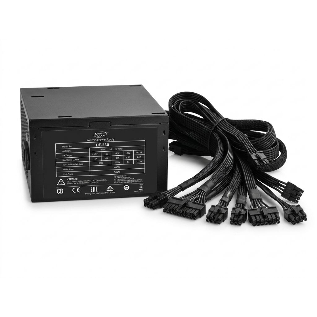 Power Supply DE 530 / DE530 – 400W Real | PSU PC Support VGA – Kondisi Bekas Normal