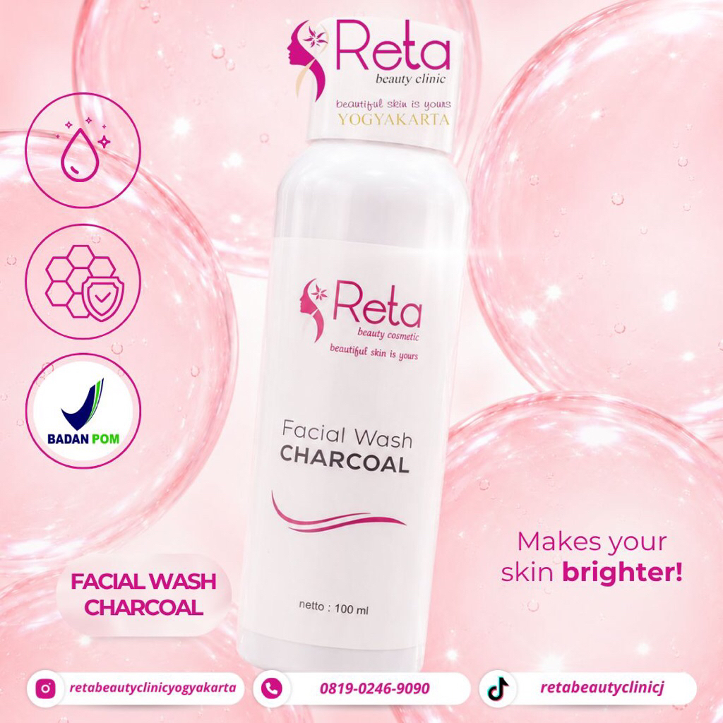 Facial Wash Charcoal /pembersih wajah / reta beauty clinic / charcoal /alat pembersih wajah / pember