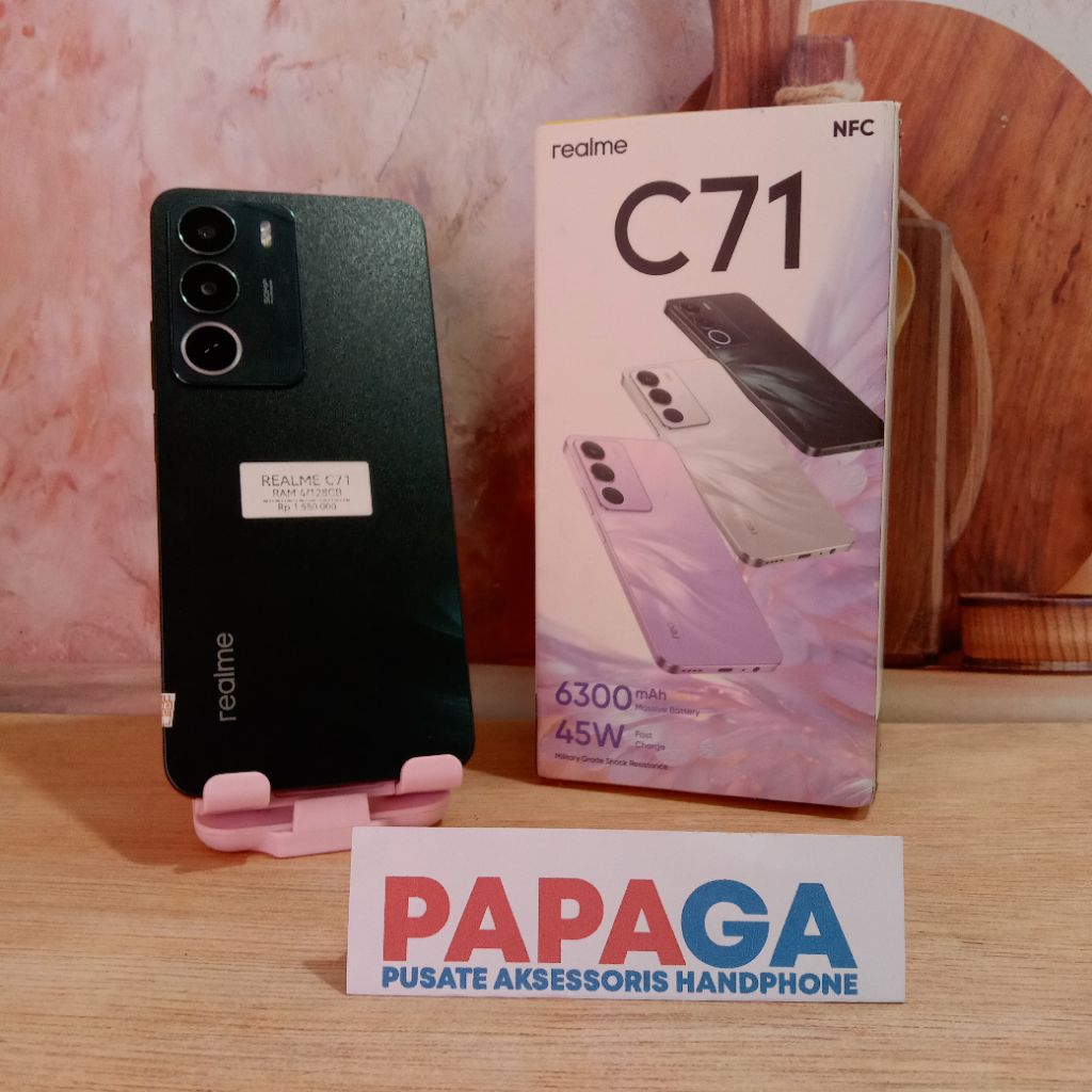 REALME C71 LIKE NEW RAM 4/128 GB ORIGINAL FULLSET HP SECOND