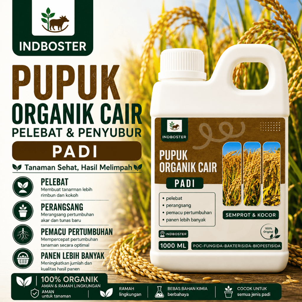 Pupuk Booster Padi / Pupuk Cair Padi / Pupuk Semprot Untuk Tanaman dan Buah Padi / Pupuk Hayati Cair