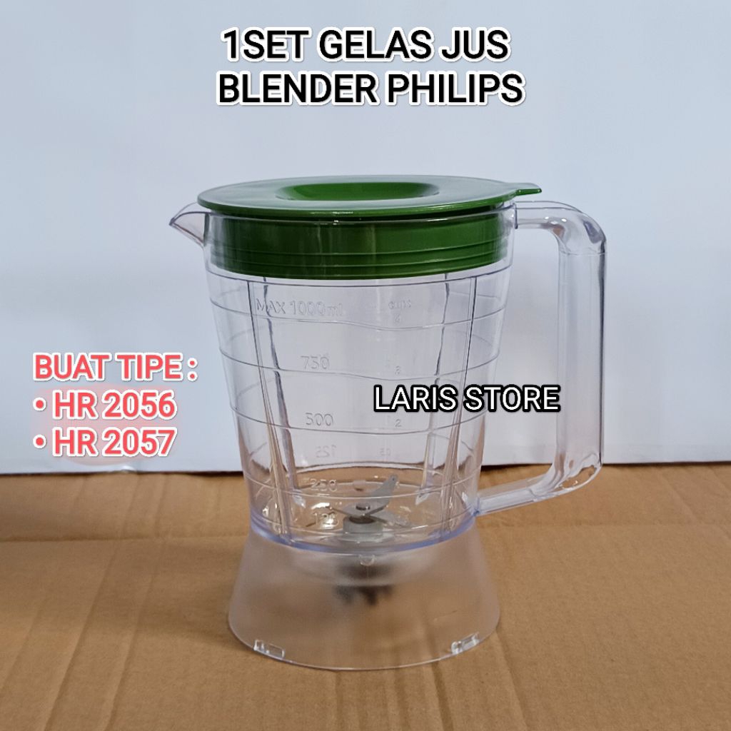 1SET GELAS JUS BLENDER PHILIPS HR 2056 / HR 2057