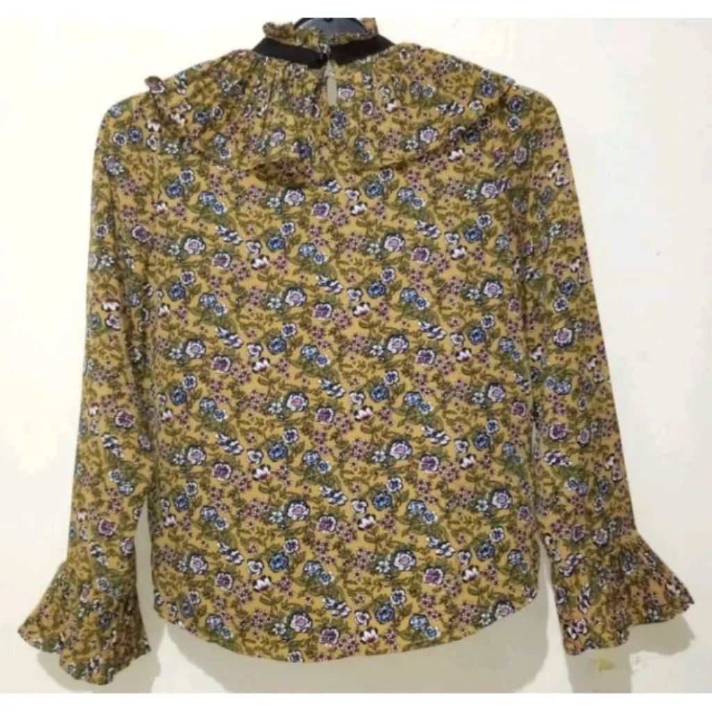 blouse sailor ruflle preloved