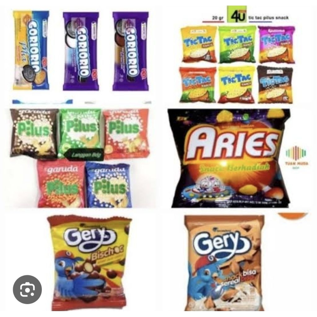 Aneka macam jajan snack 2000an