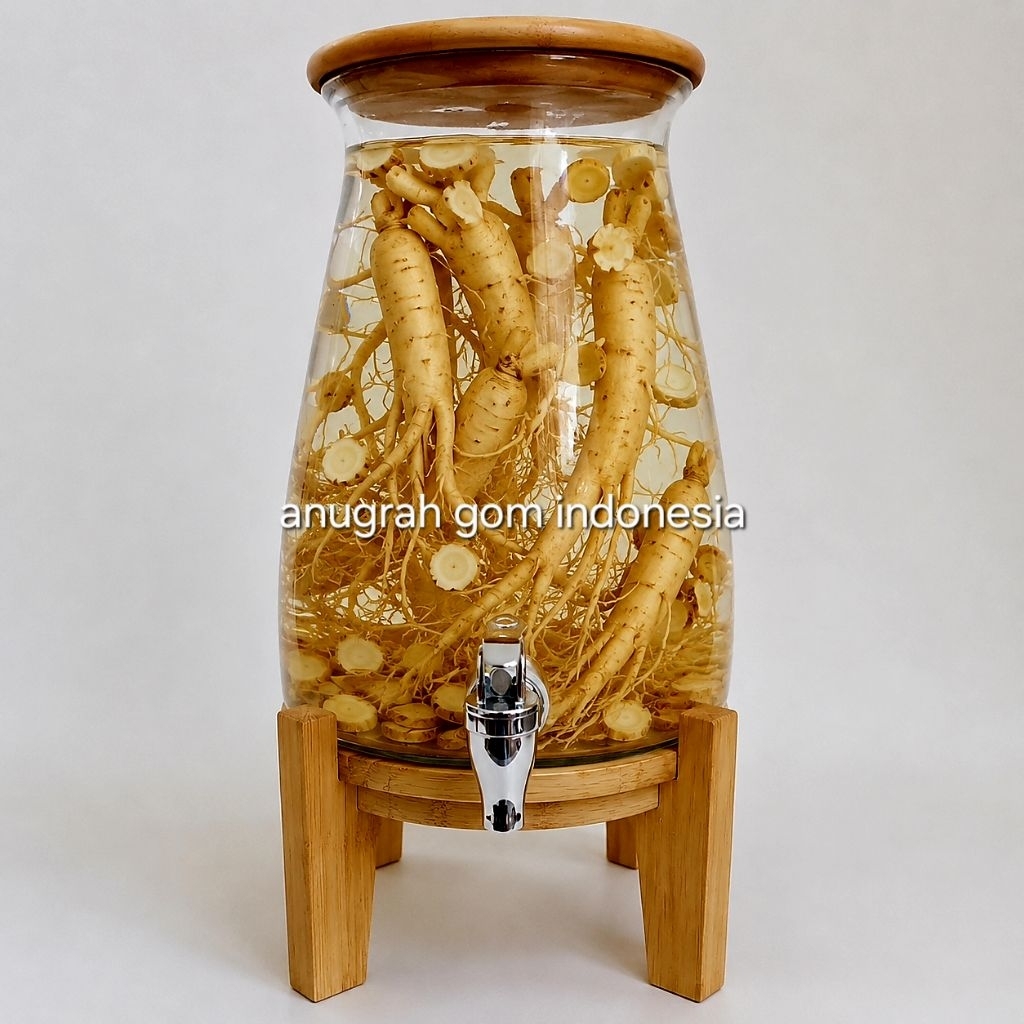 botol toples ginseng bahan kaca isi 5L