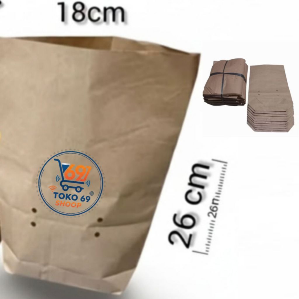 Klongsong Kantong Kertas Sak Semen 1 pcs Tempat Wadah Bungkus Burung