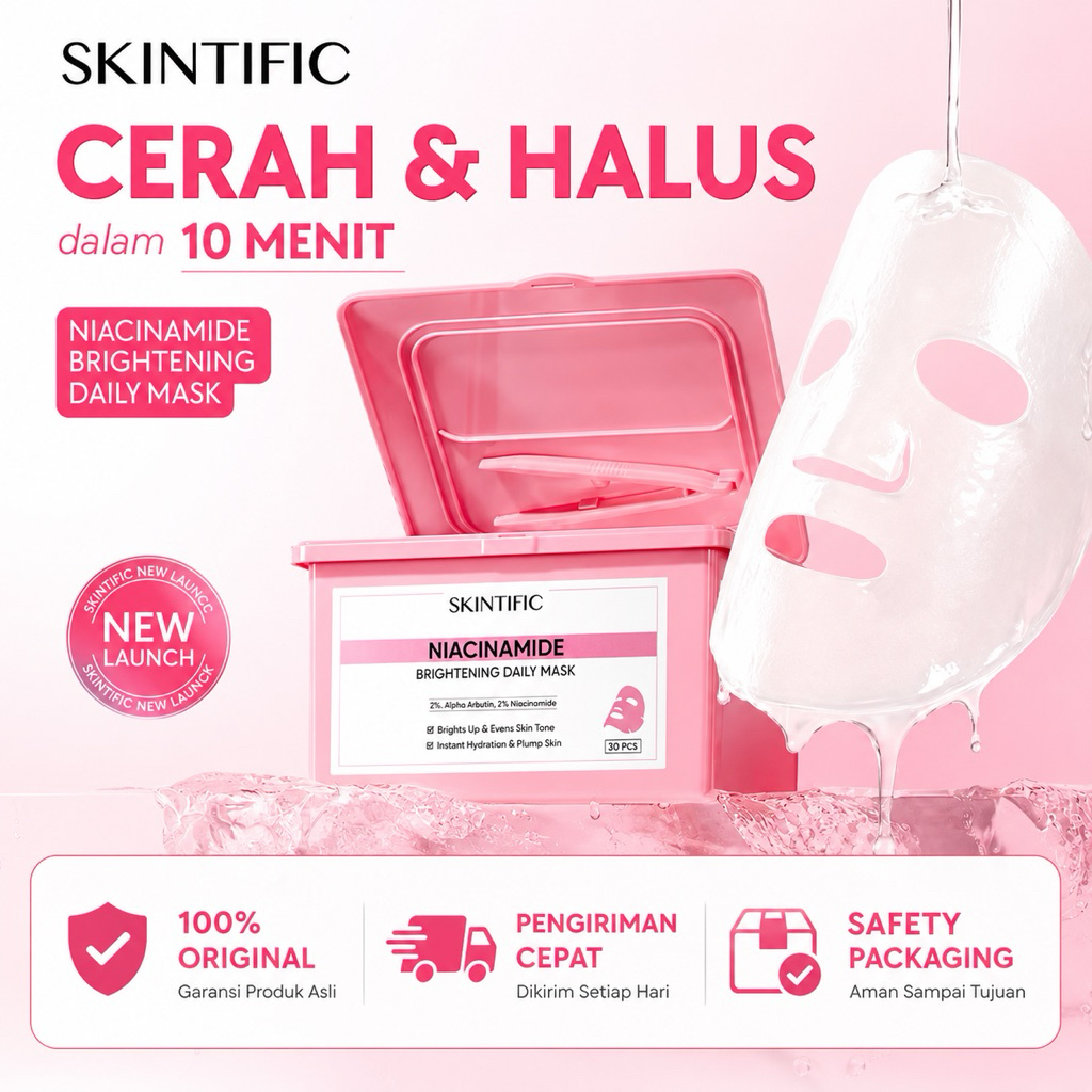 Skintific Niacinamide Brightening Daily Mask 30 Sheet