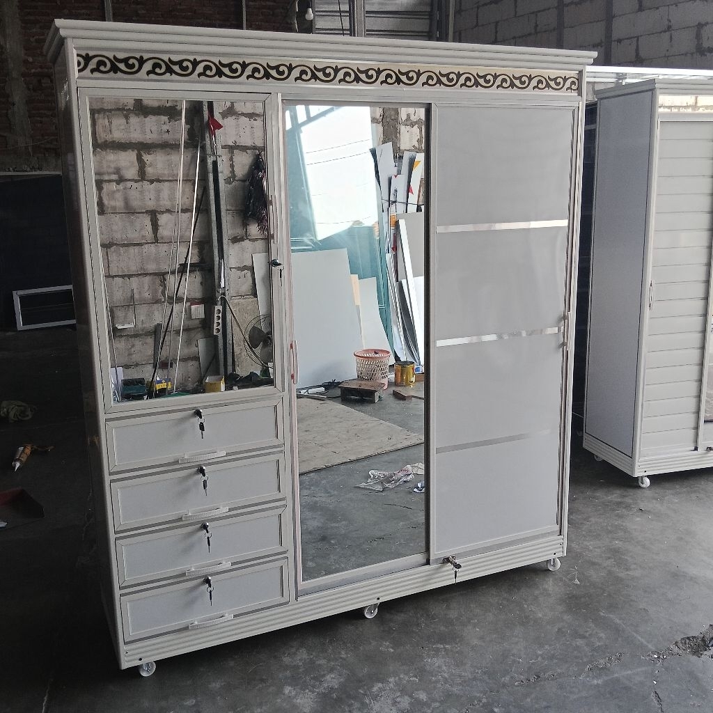 Lemari Baju Aluminium ACP/Lemari Besar/Lemari Aluminium/Lemari Kaca Cermin