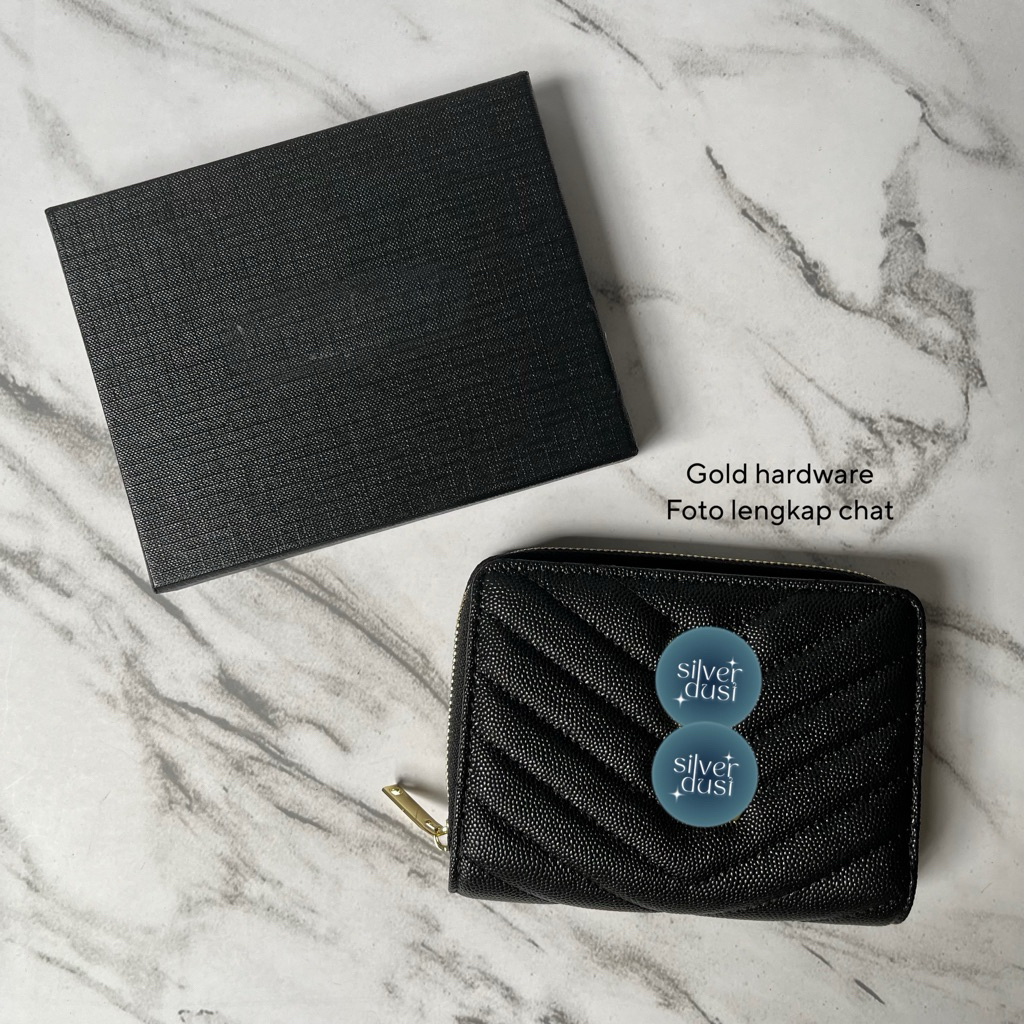 Kulit Lipat Dompet Kulit Lipat Dua Bifold Pria Wanita Model Simple