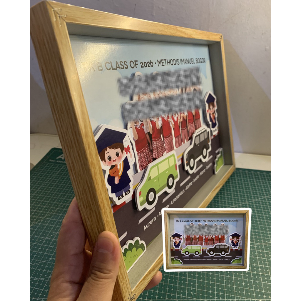 Pop Up Frame 3D Photos Perpisahan Wisuda TK SD