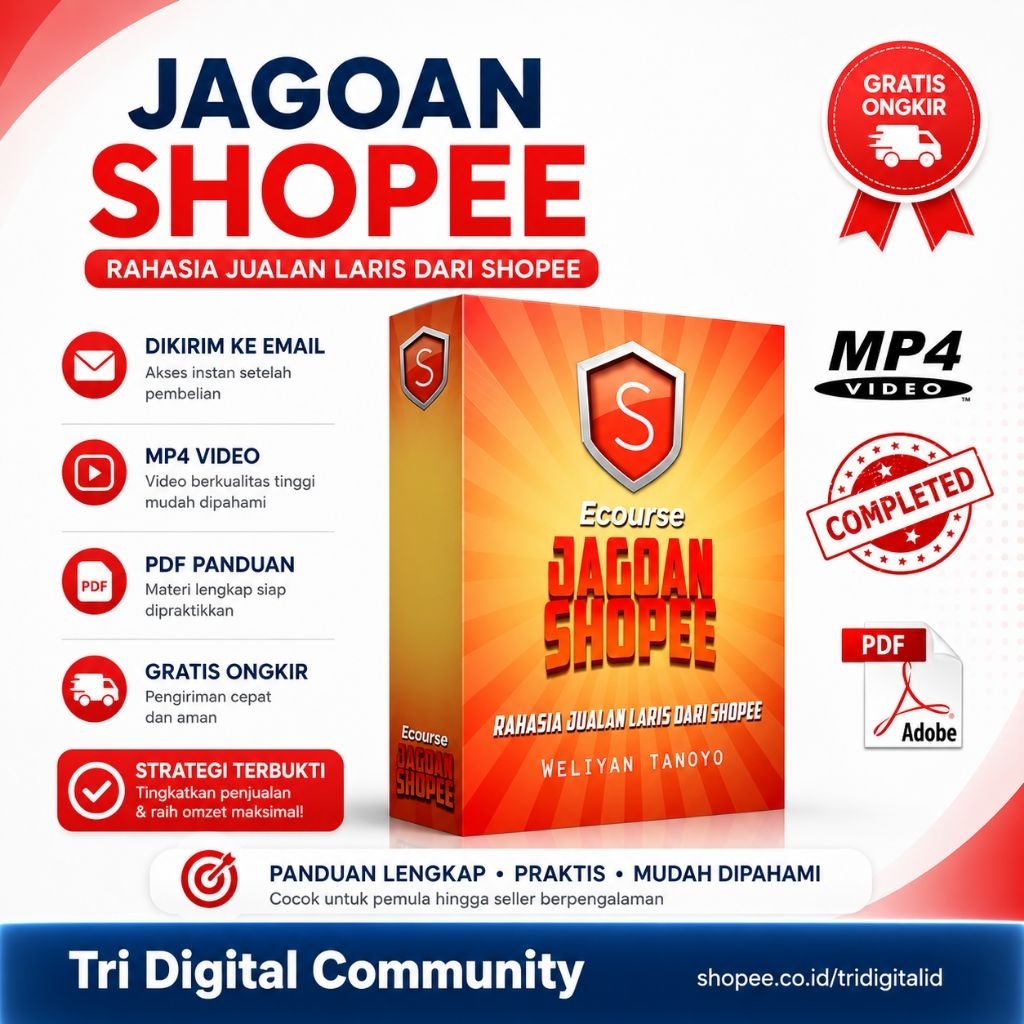 Jagoan Shopee : Materi Ecourse Kursus Shopee- Tri Digital
