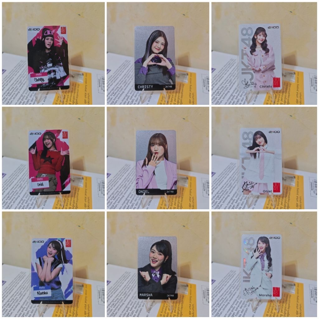 Photocard - PC Christy, Oniel, & Marsha JKT48 x Axioo
