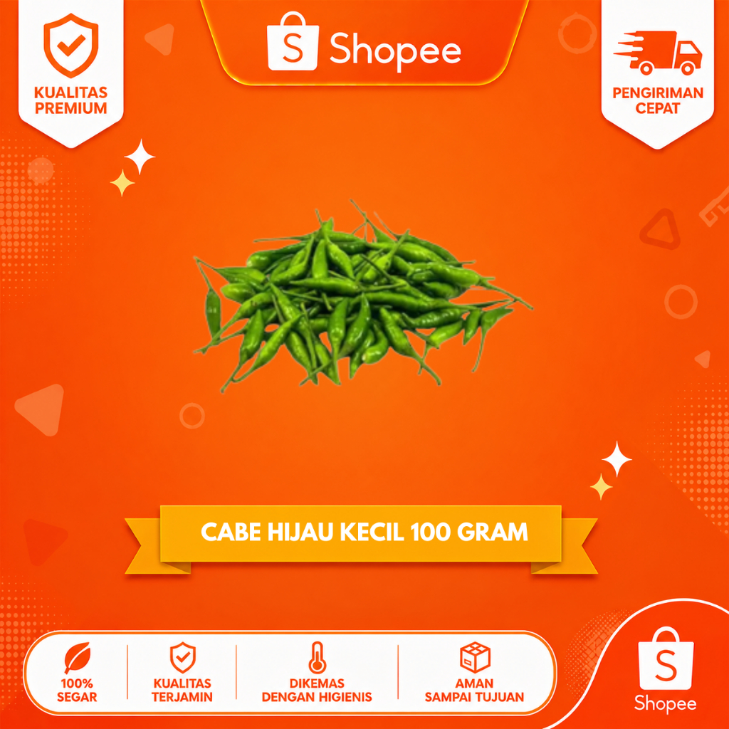 Cabe Hijau Kecil 100 Gram