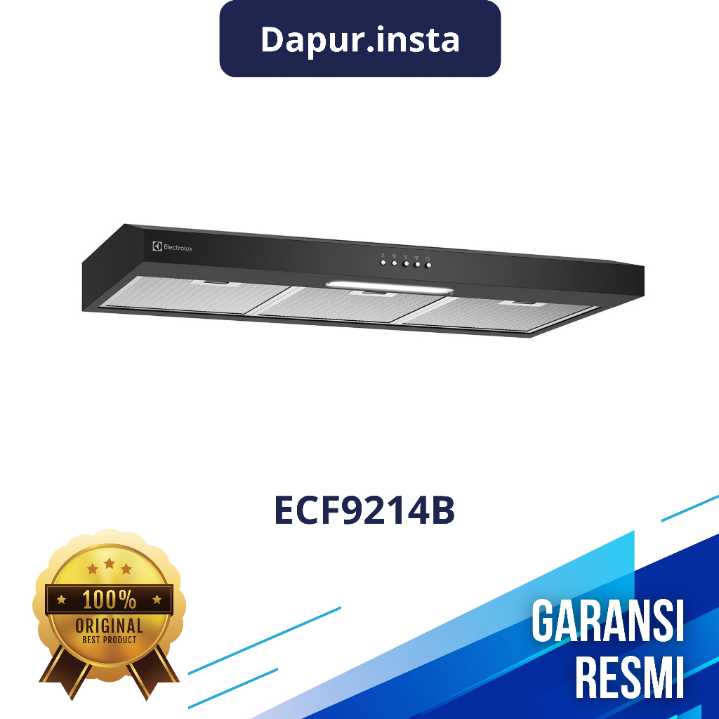 Electrolux ECF9214B Tudung Penghisap Asap Slim Line 90cm Hitam