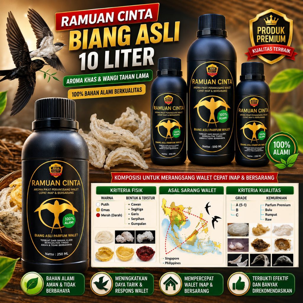 BIANG ASLI PARFUM PEMIKAT BURUNG WALET