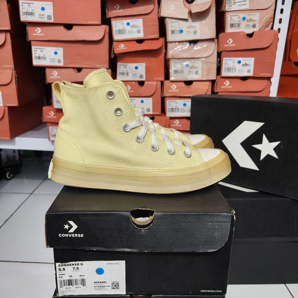 Sepatu Casual converse Ctas Cx hi soft sunshine