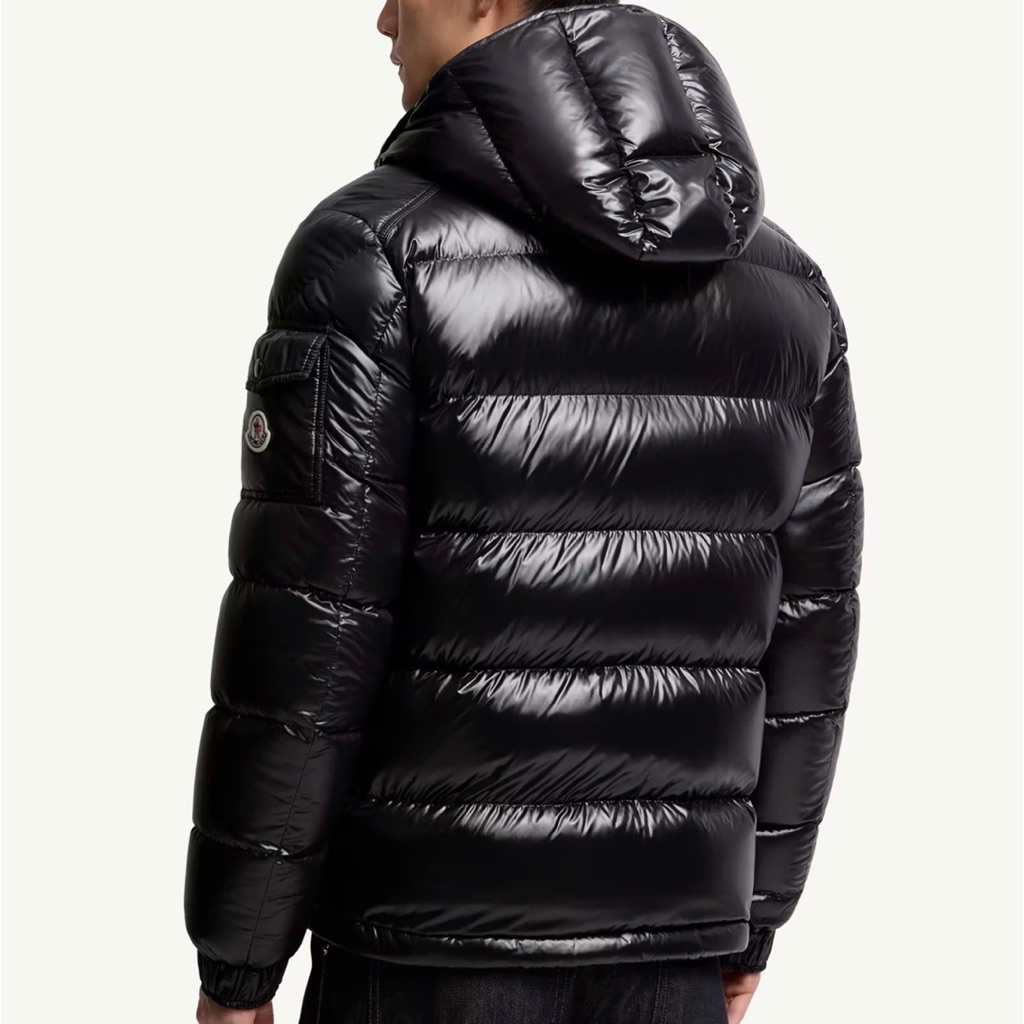 Moncler Maya Hooded Short Down Jacket Black