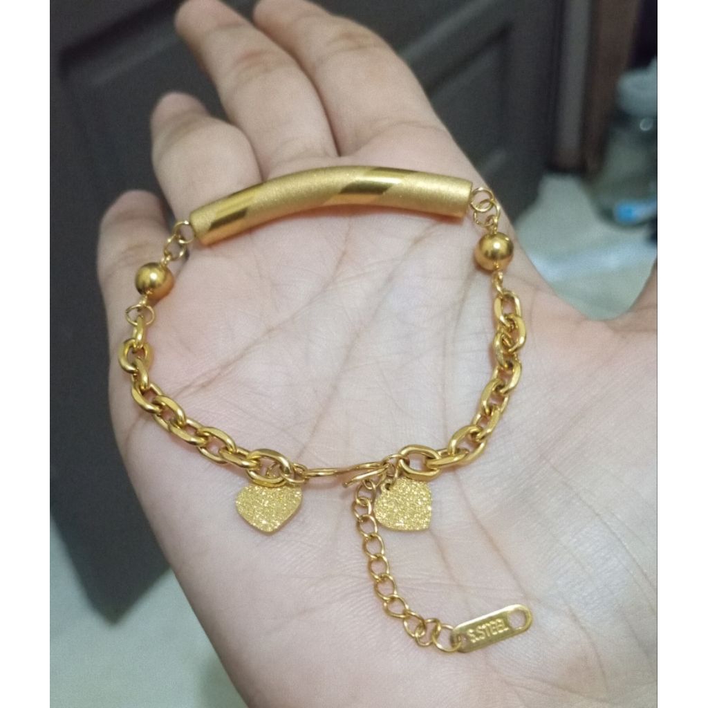 gelang titanium motif bambu