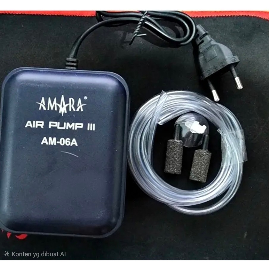 PAKET AMARA AM 06A Mesin Pompa Udara Aerator 2 Lubang AM06A Aquarium Air Pump airpump AM06 A 06 A - 
