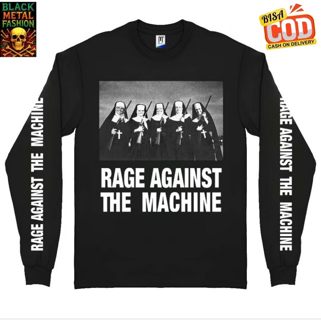 [COD] Kaos T-shirt Band Metal RATM - Lengan Panjang | Kaos Death Metal | Kaos Black Metal | Kaos Hea