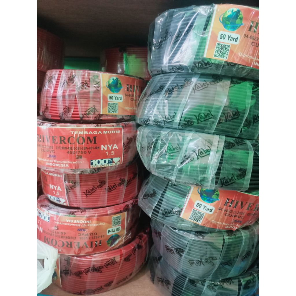 KABEL LISTRIK NYA 1 ROLL 100Y & 50Y KAWAT 1.5 ELECTRIKAL original