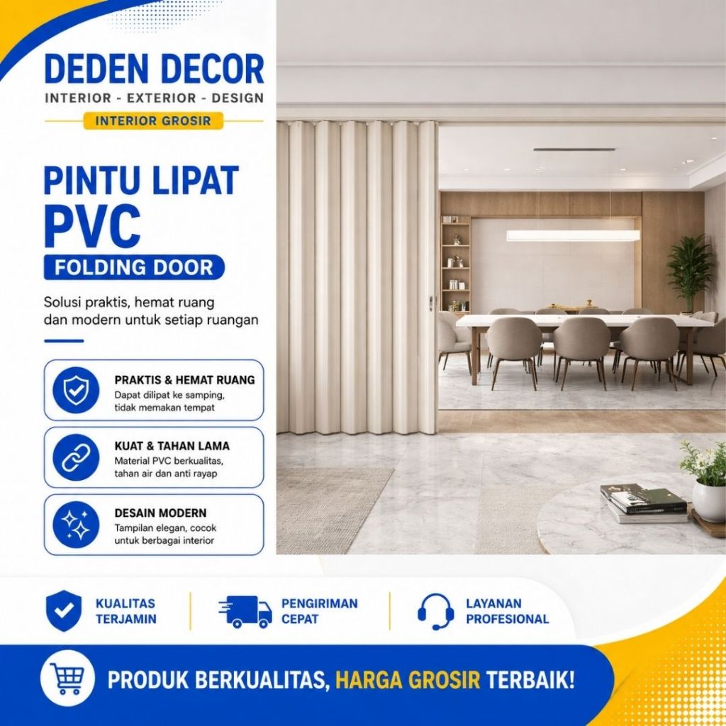Link pesanan - PVC Folding Door/Folding Gate Berkualitas Buat Sekat Rumah Minimalis