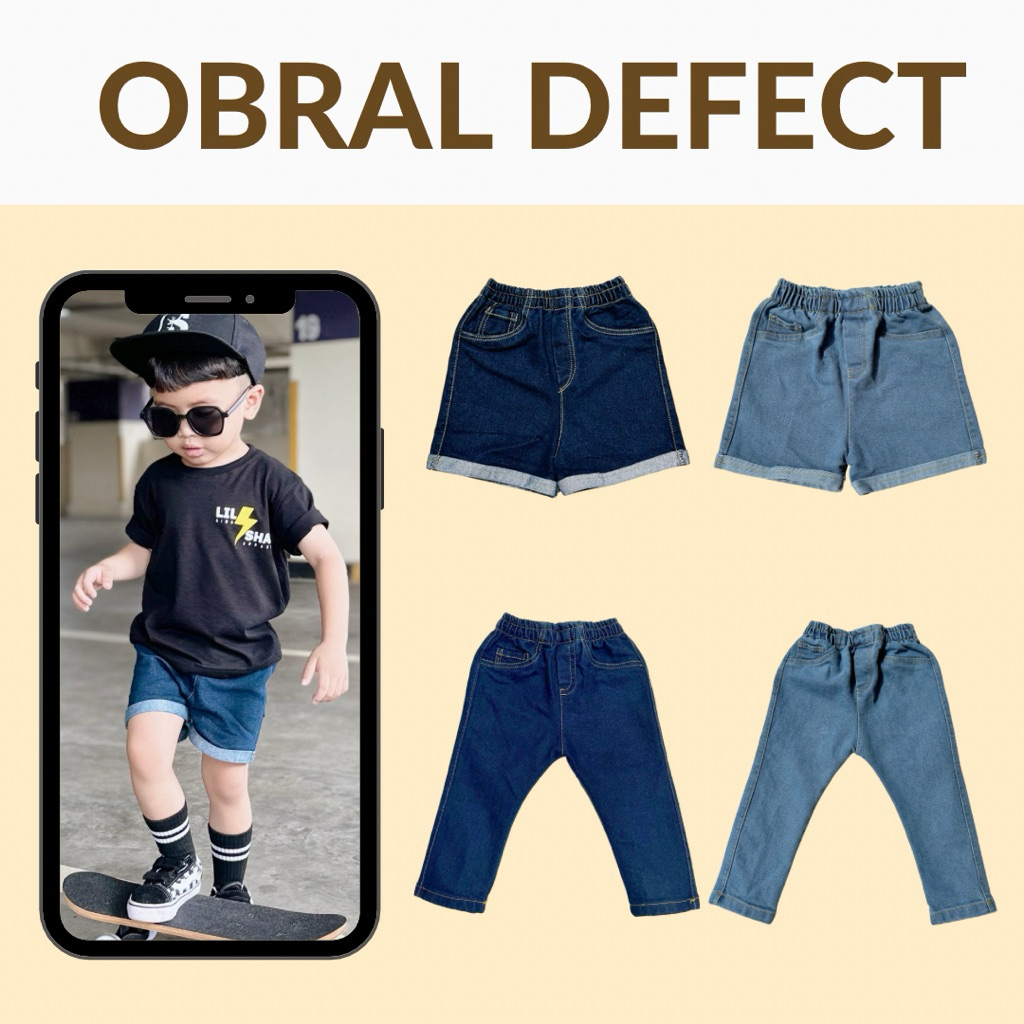 LittleShanka - DEFECT REJECT Denim Anak Celana Panjang Pendek